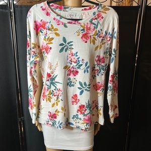 Loft floral sweatshirt sz M